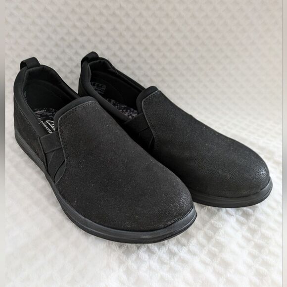 Women's Black Clarks Cloudsteppers  Breeze Bali Slip-On Shoes Size 6 1/2M - Picture 10 of 10